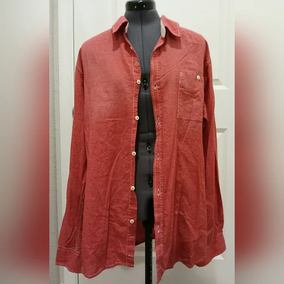 Men's Scotch & Soda Red Button Down Shirt - Picture 2 of 15